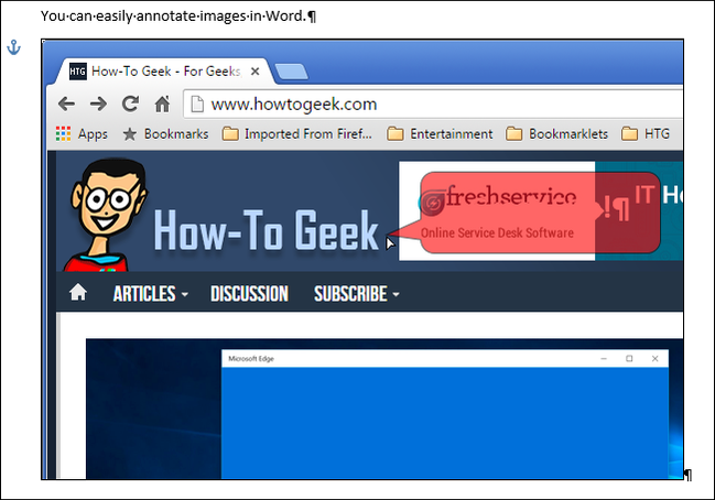 How to Annotate an Image in Word