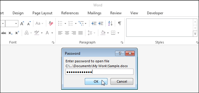 How to Add an Open Password to a Word Document