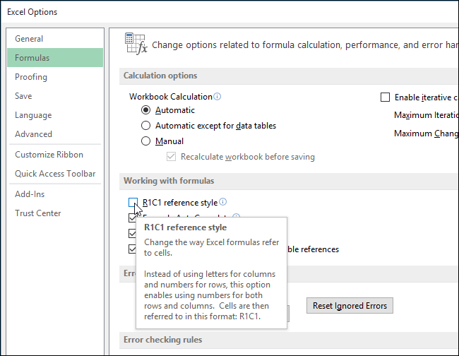How to Change the Cell Reference Style in Excel