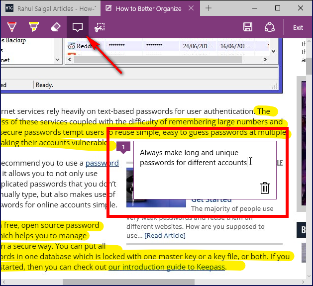 How to Make Notes on Web Pages with Microsoft Edge