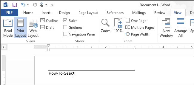 How to Overline Text in Word