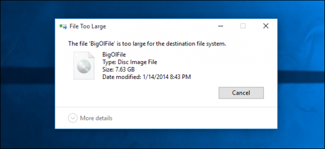 Why Can't I Copy Large Files to My High Capacity Flash Drive?