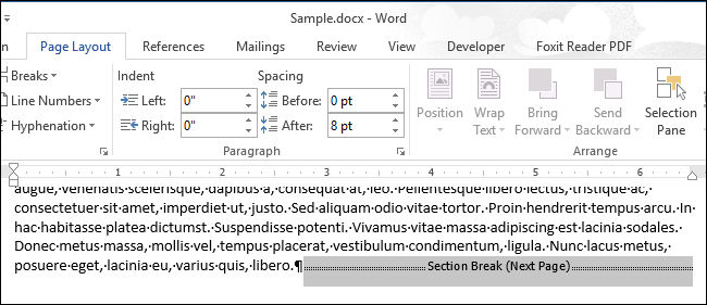 How to Find Section Breaks in a Word Document