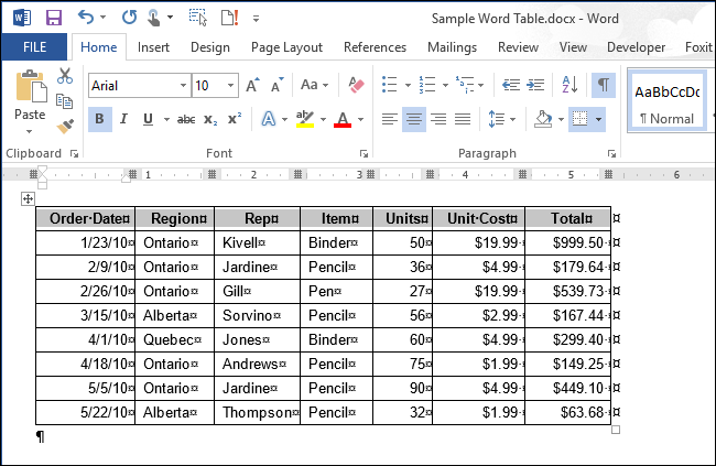 How to Add Shading to Table Cells in Word