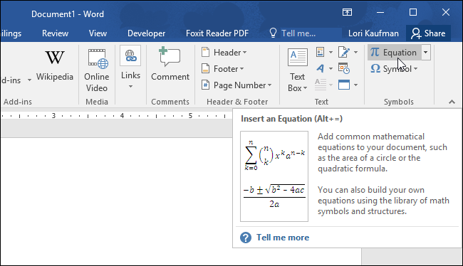 How to Use the Ink Equation Feature in Office 2016 to Write Equations