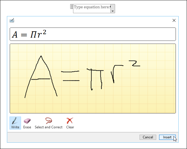 How to Use the Ink Equation Feature in Office 2016 to Write Equations