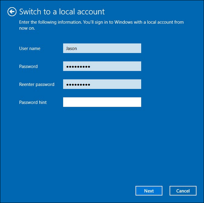 How to Revert Your Windows 10 Account to a Local One (After the Windows ...