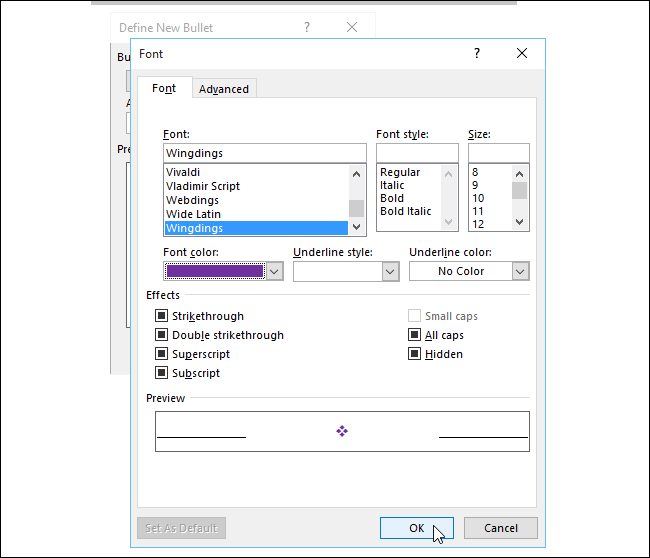 How to Customize the Bullets in a Bulleted List in Word