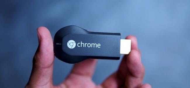 An older Google Chromecast, designed several generations ago.