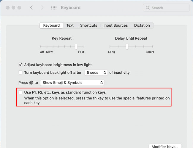 How to Choose Whether Your Function Keys Are F1-F12 Keys or Special Keys