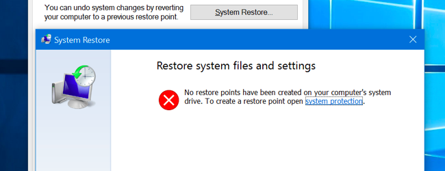 How to Enable System Restore (and Repair System Problems) on Windows 10