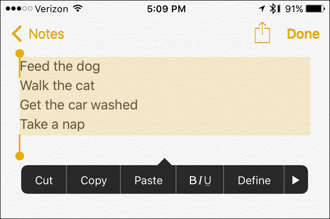 How to Create Checklists in the Notes App on iOS 9, OS X, and iCloud