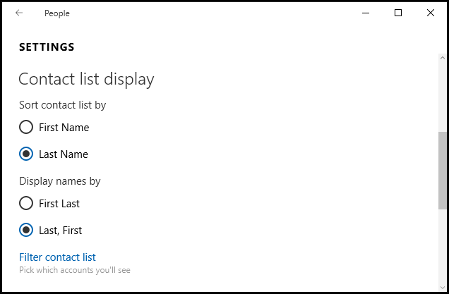 How to Customize and Filter Your Address Book in Windows 10