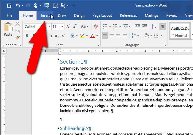 How to Insert the Contents of One Word Document into Another