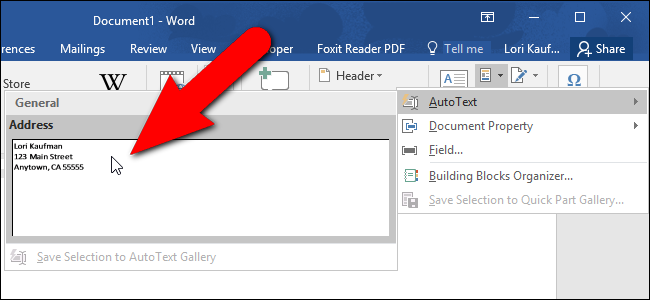 How to Quickly Insert Blocks of Text in Microsoft Word with AutoText