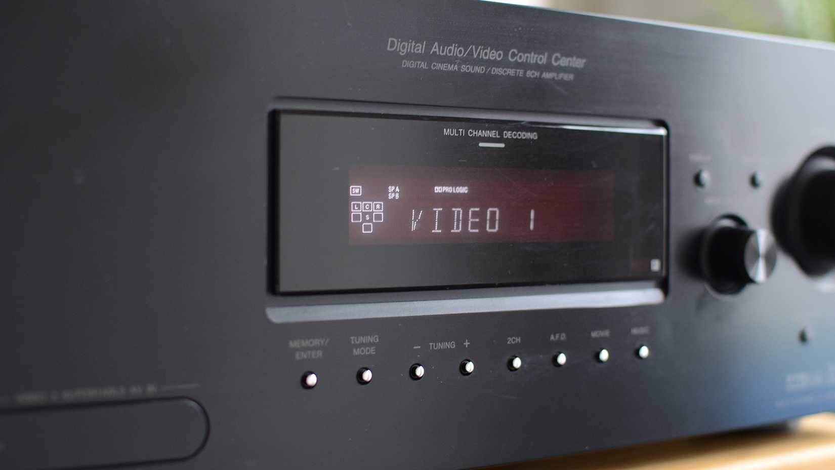 An older stereo reciever that doesn't support HDMI but does support digital optical audio.