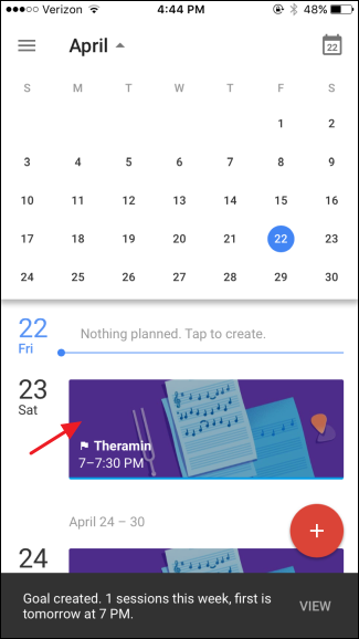 How to Set a Goal in Google Calendar for iOS and Android