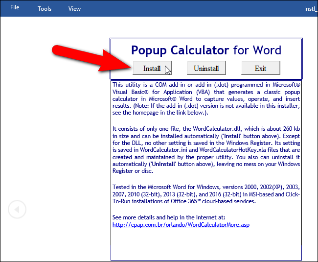 How to Add a Calculator to Microsoft Word