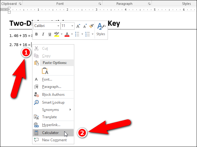 How to Add a Calculator to Microsoft Word