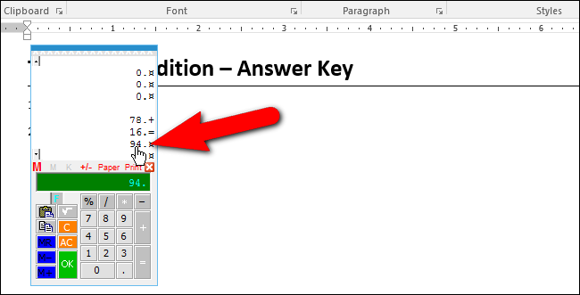 How to Add a Calculator to Microsoft Word
