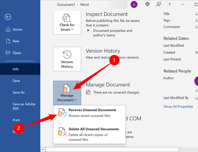 How to Recover an Unsaved Microsoft Office File