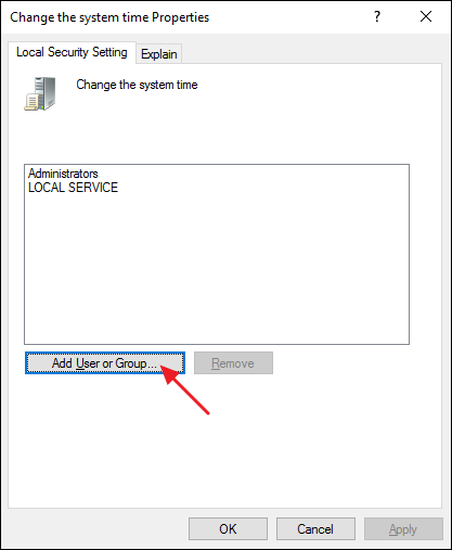 How to Allow a Standard Windows 10 User to Change the Time and Date