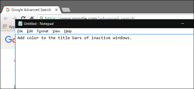 How to Add Color to Inactive Title Bars in Windows 10