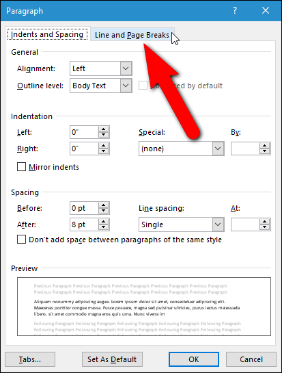 How to Stop Pages from Breaking After the First Line of a Paragraph in ...