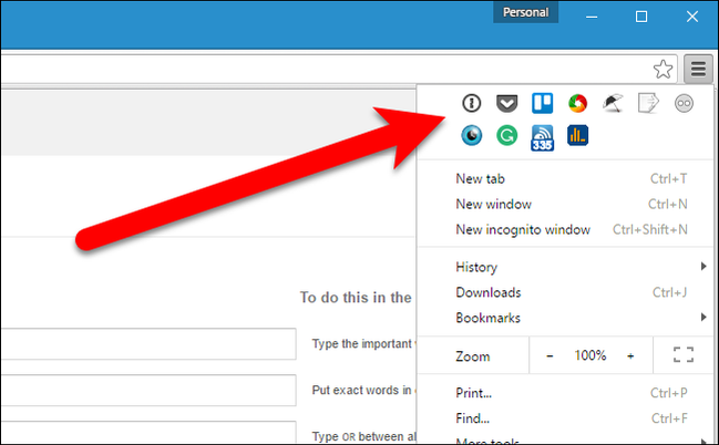 How to Rearrange or Hide the Extension Buttons on the Chrome Toolbar