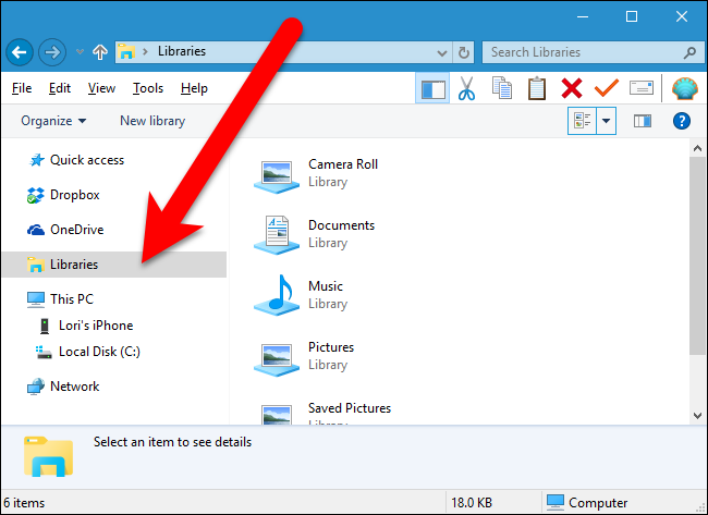 Library In File Explorer How to Make Windows 10's File Explorer Look Like Windows 7's Windows ...
