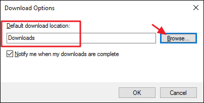 How to Change the Location of Internet Explorer's Download Folder