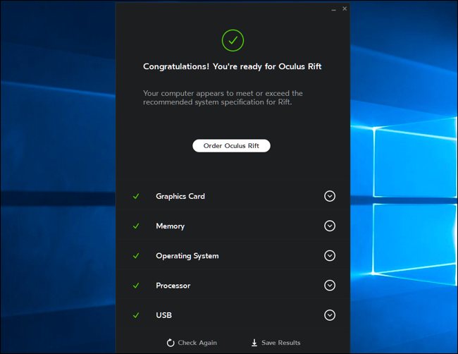 How to Check if Your PC Is Ready for the Oculus Rift or HTC Vive