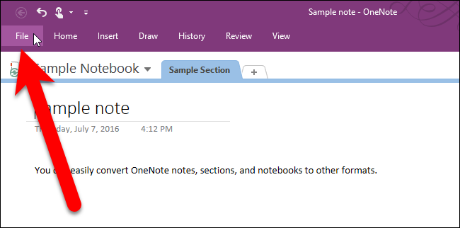 How to Export Your OneNote 2016 Notes to Different File Formats