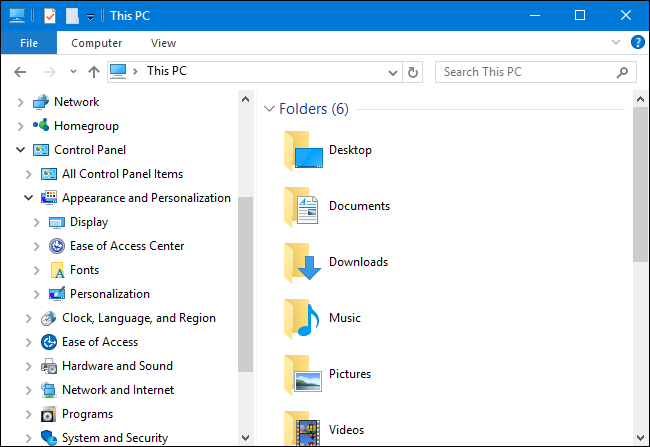 Window File Explore Panelview How to Show the Control Panel and Recycle Bin in the Windows File ...