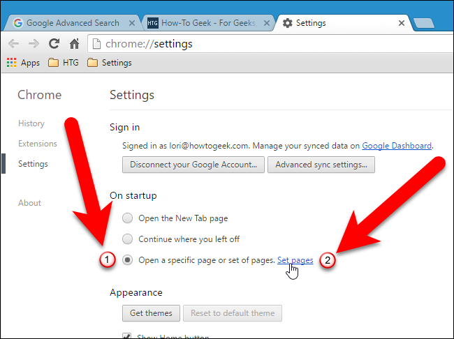 How to Open a Specific Set of Webpages When You Start Your Browser
