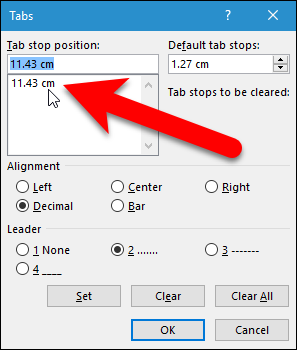 How to Add a Tab Leader to a Tab Stop in Microsoft Word