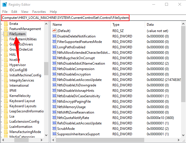 Key System File Missing How to Make Windows 10 Accept File Paths Over 260 Characters
