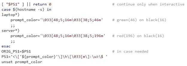 How Do You Make the Bash Prompt Change Colors When Logged Into a Server?