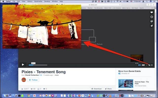 How to Watch Picture-in-Picture Video on macOS Sierra