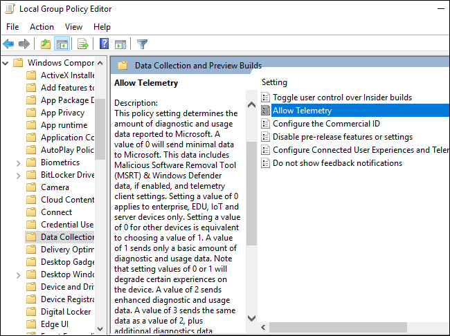 Allow Telemetry What Do Windows 10's Basic and Full Telemetry Settings Actually Do?