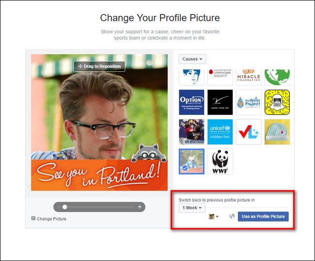 How to Set a Temporary Facebook Profile Picture or Frame