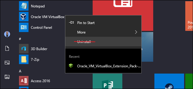 How to Remove the "Uninstall" Option from the Windows 10 Start Menu