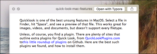 Teach Quick Look to Preview Unsupported Videos and Other Files on Your Mac