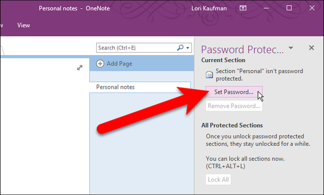 How to Password Protect OneNote Notebooks and Sections