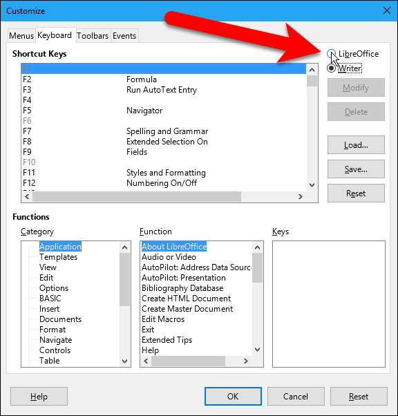 How to Customize Keyboard Shortcuts in LibreOffice