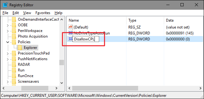How to Hide Items from the Control Panel in Windows