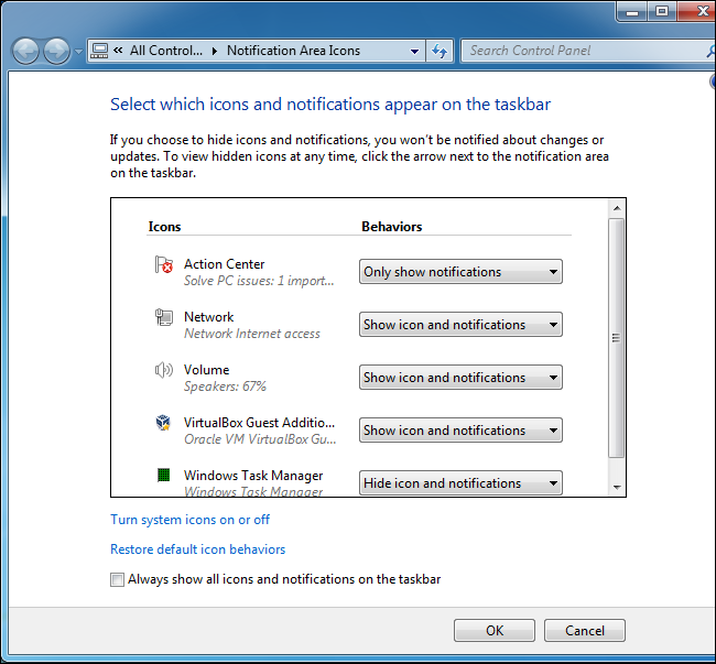 How to Customize and Tweak Your System Tray Icons in Windows