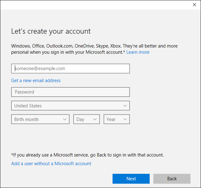 All the Features That Require a Microsoft Account in Windows 10