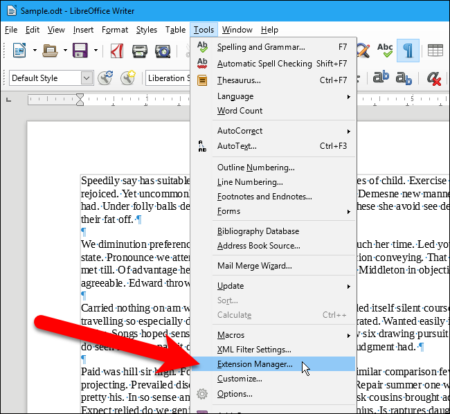 How to Install and Manage Extensions in LibreOffice
