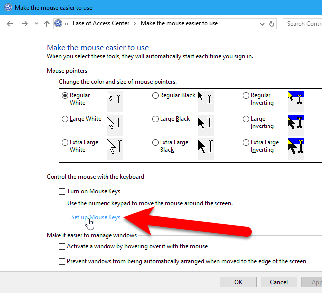 How to Use the Keyboard to Control the Mouse Cursor in Windows